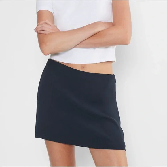 Aritzia Navy Mini Skirt - Picture 2 of 8